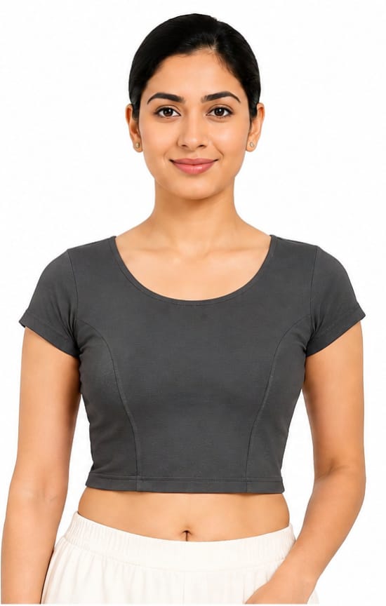 WhatsApp Image 2026-08-04 at 12.57.19 AM Daily Wear Round Neck Stretchable Blouse