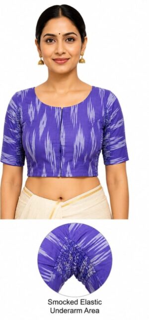 WhatsApp Image 2026-08-04 at 12.59.02 AM Ikat Printed Stretchable Blouse for Sarees