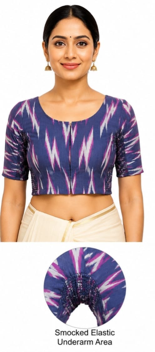 WhatsApp Image 2026-08-04 at 12.59.09 AM Ikat Printed Stretchable Blouse for Sarees