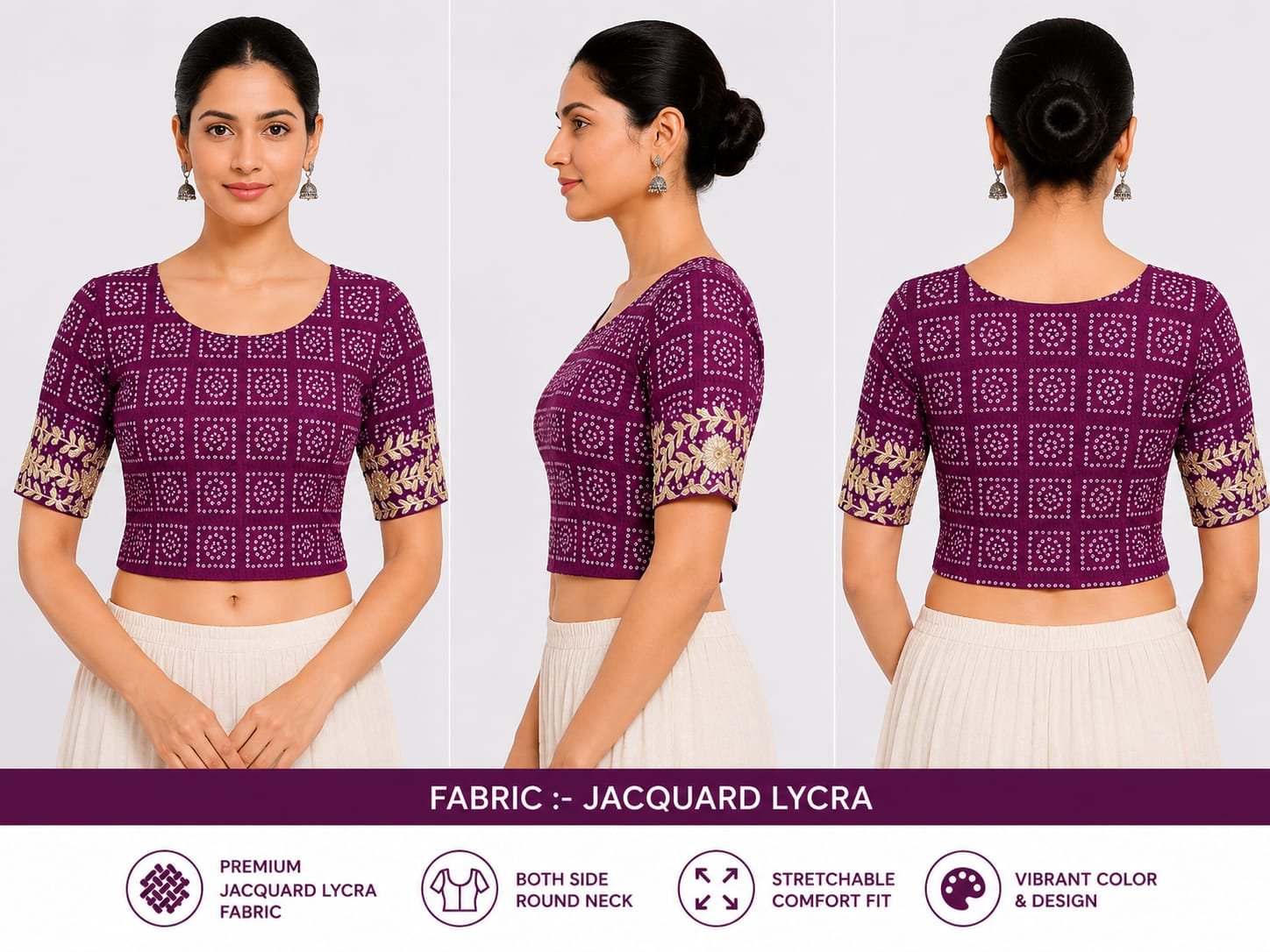 Printed Blouses — Wine (composite)
