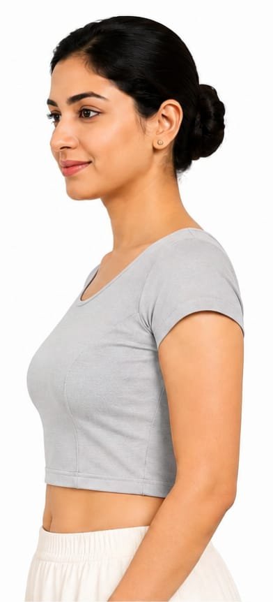 Round Neck — Silver (side) Round Neck — Silver (side)