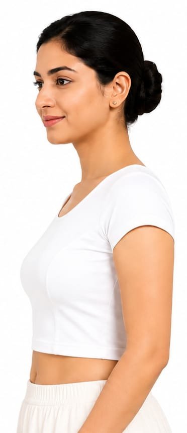 Round Neck — Silver (side) Round Neck — Silver (side)