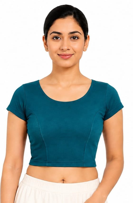 Round Neck — Teal (front)