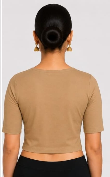 V-Neck — Camel (back)