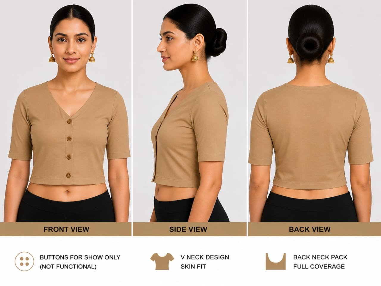 V-Neck — Camel (composite)