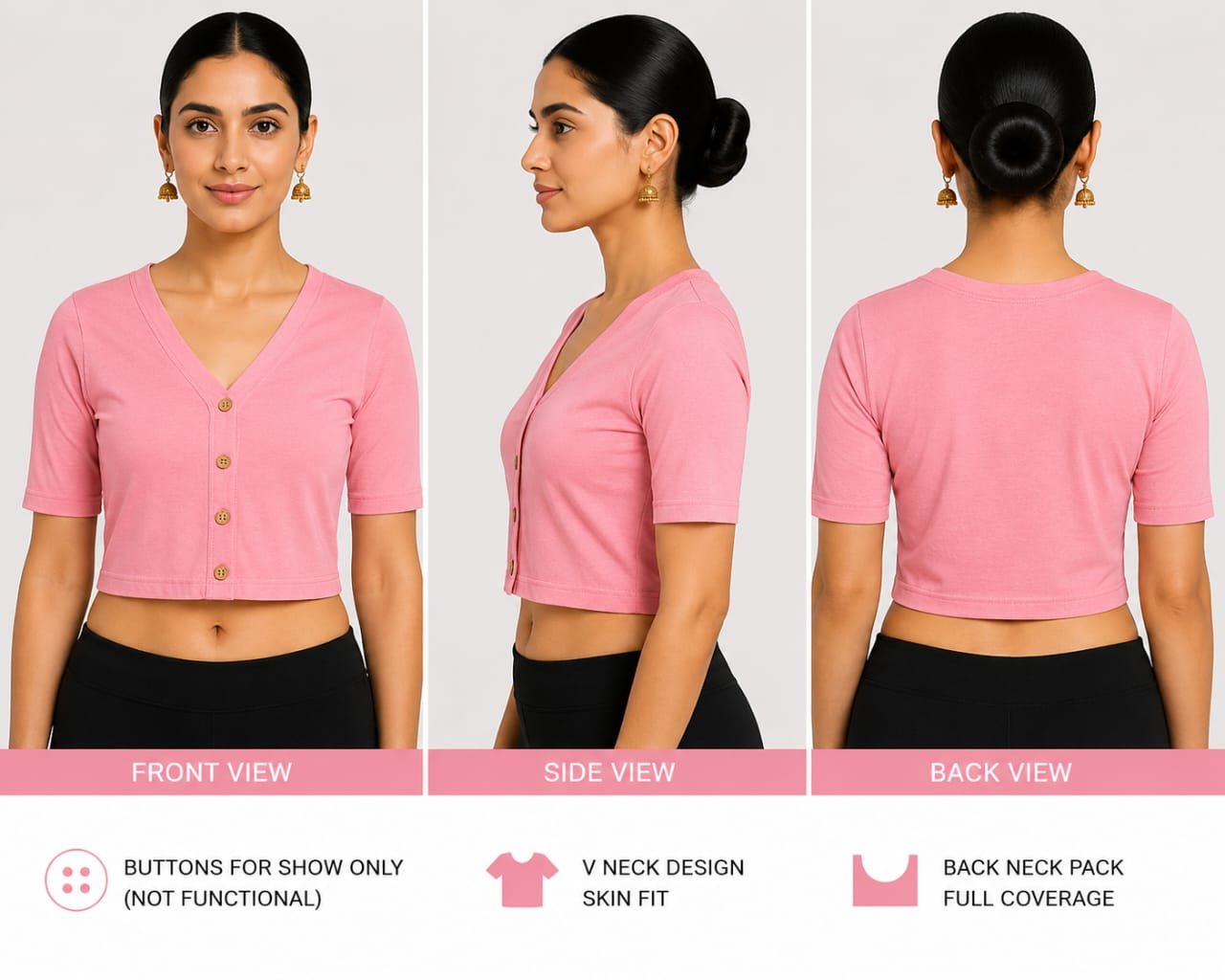 V-Neck — Dusty Rose (composite)
