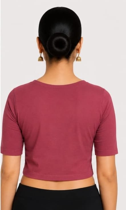 V-Neck — Maroon (back)