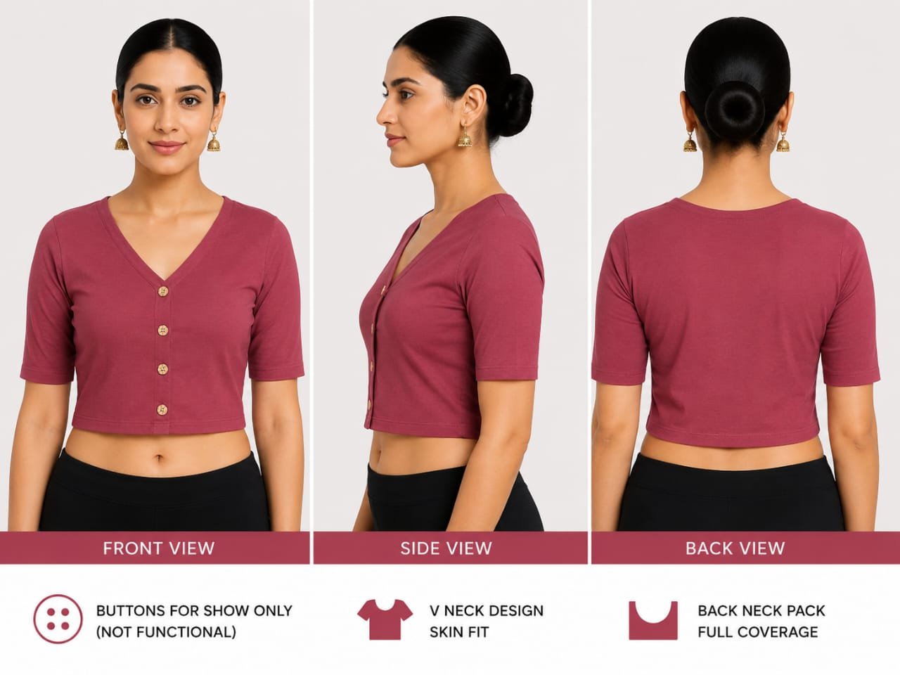 V-Neck — Maroon (composite)