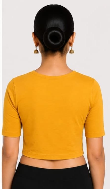 V-Neck — Mustard (back)