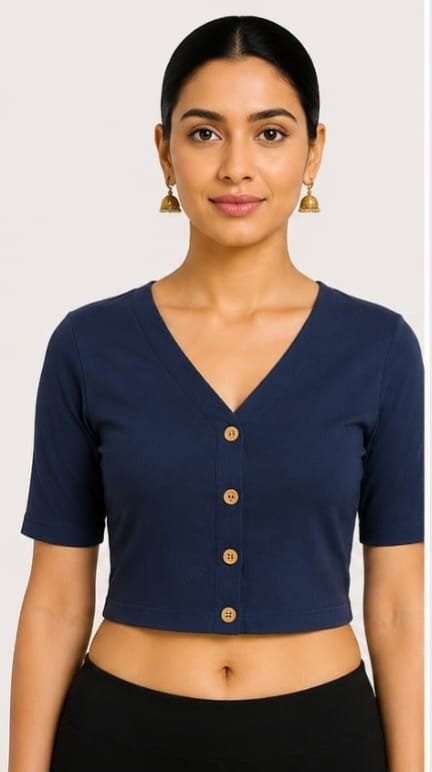 V-Neck — Navy Blue (front) V-Neck — Navy Blue (front)