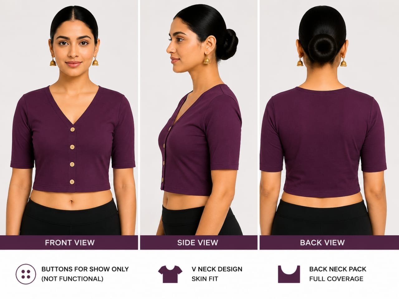V-Neck — Plum (composite) V-Neck — Plum (composite)