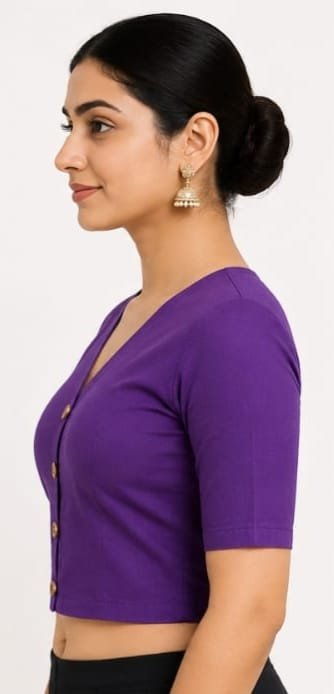 V-Neck — Purple (side)