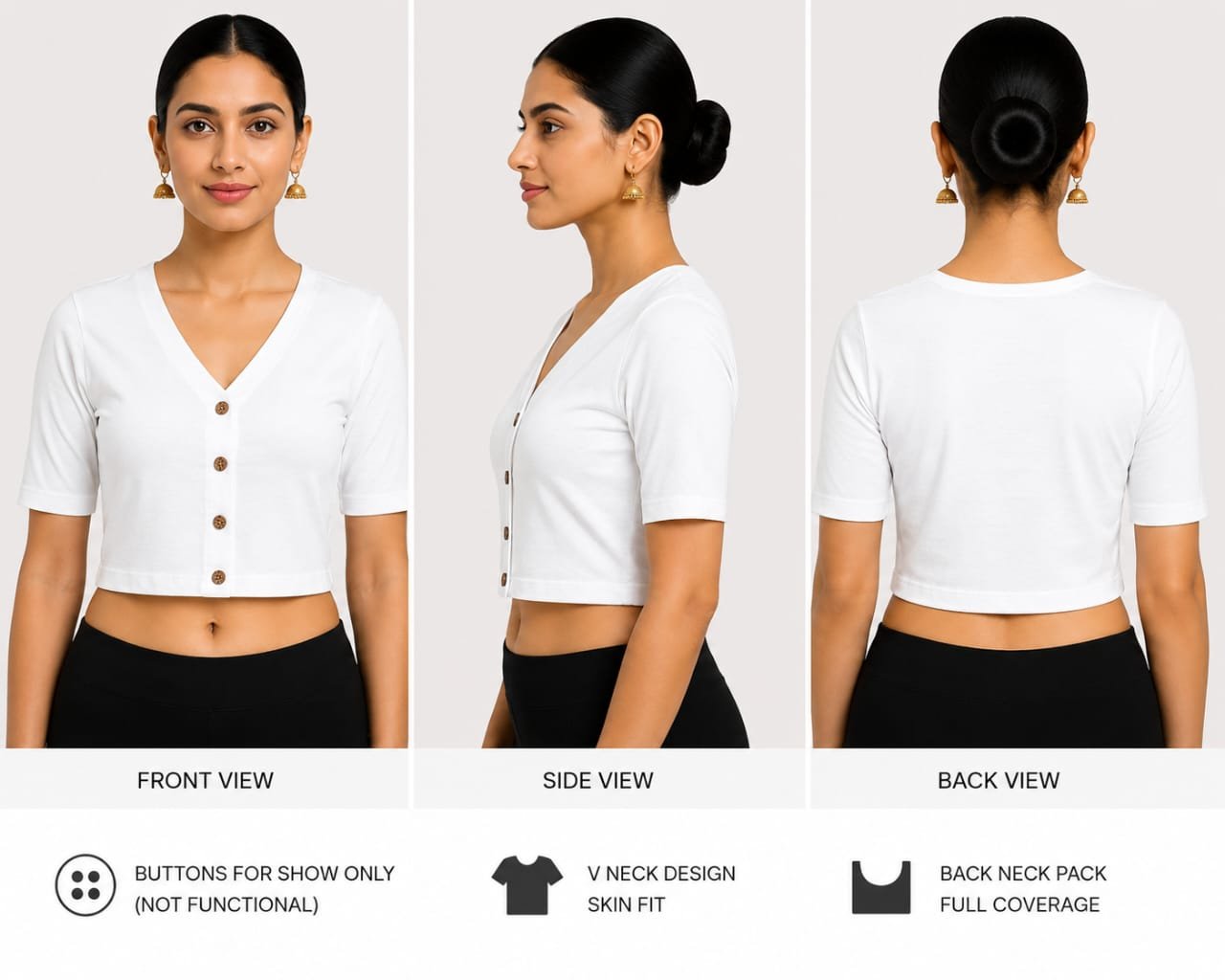 V-Neck — Silver (composite) V-Neck — Silver (composite)