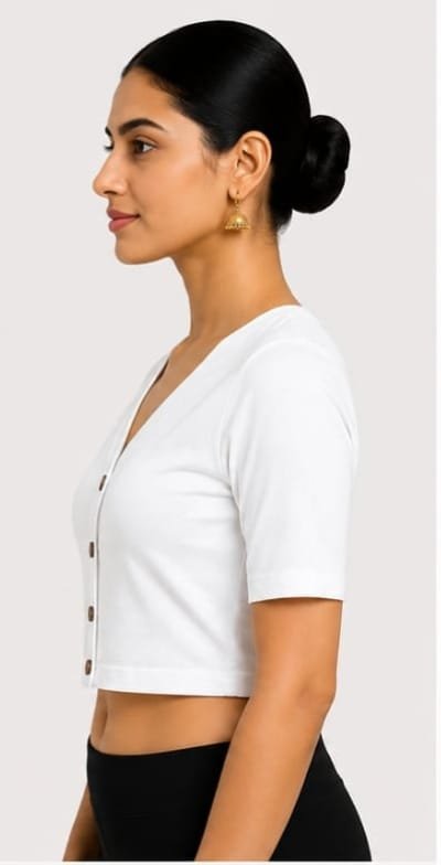 V-Neck — Silver (side) V-Neck — Silver (side)